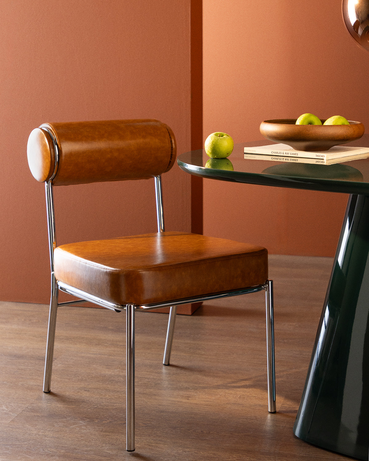 Elin Faux Leather and Metal Dining Chair