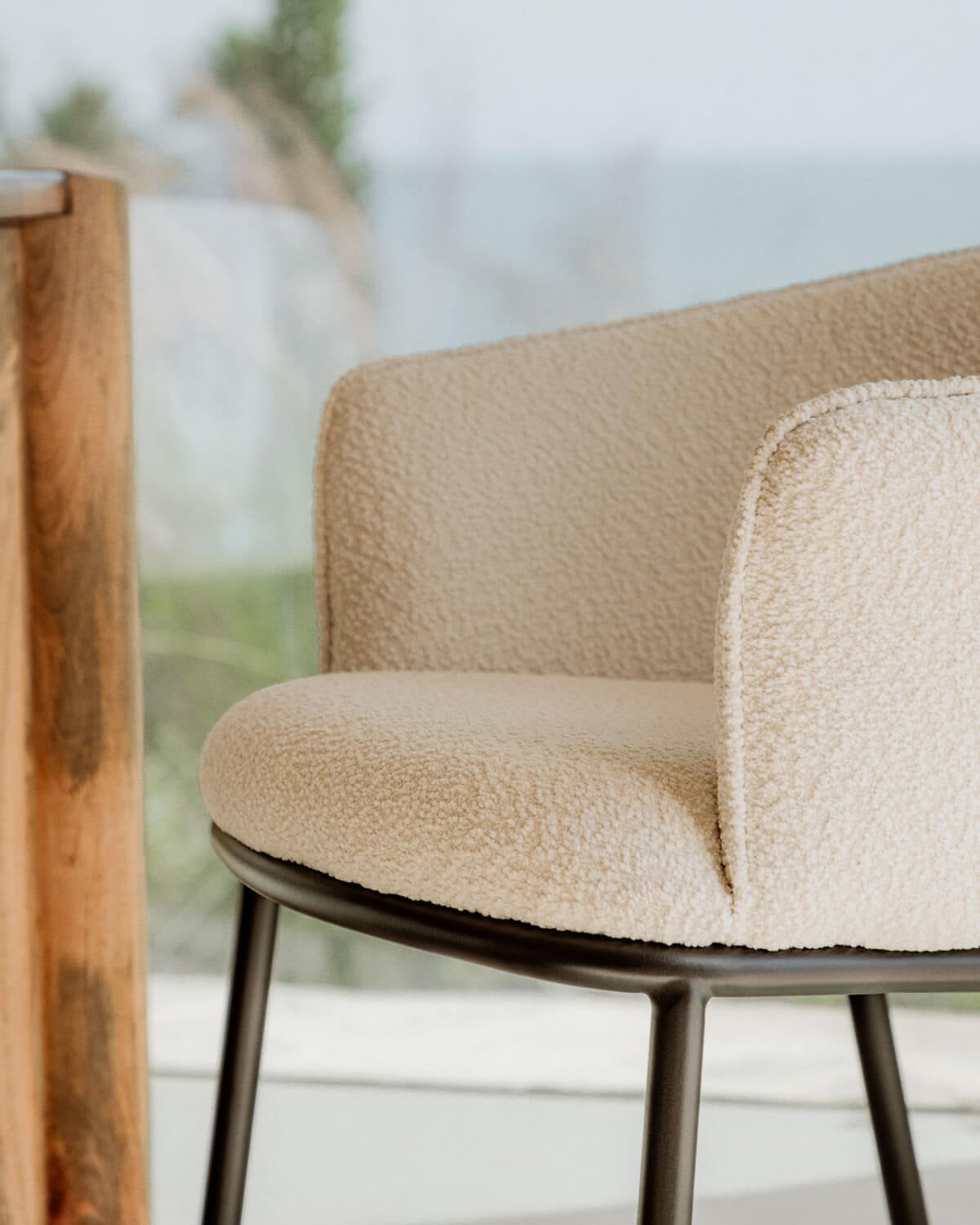 Bonie Fabric and Metal Dining Chair