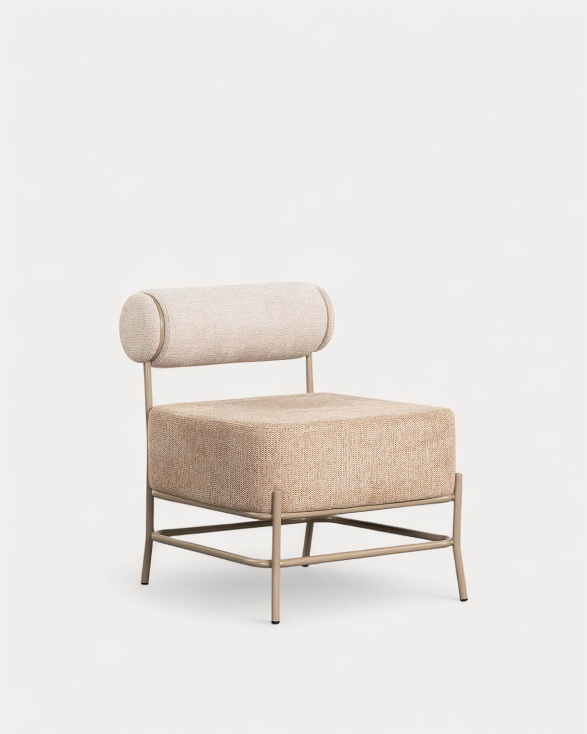 Elin Soft fabric and metal armchair