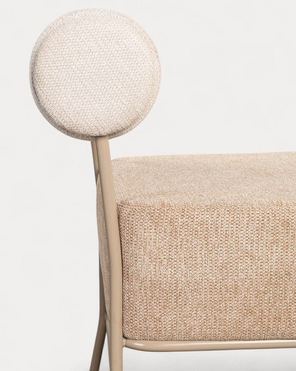 Elin Soft fabric and metal armchair