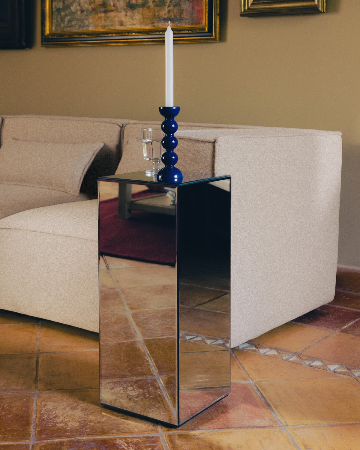 Ninel glass pedestal 25x25 cm