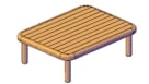 Rectangular coffee table 110x65 cm in eucalyptus wood Edvard