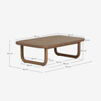 Elnes rectangular outdoor coffee table 110x65 cm in eucalyptus wood