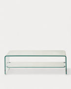 Rectangular coffee table 110x55 cm in tempered glass Endil