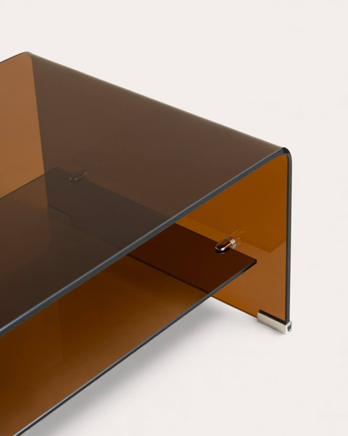Rectangular coffee table 110x55 cm in tempered glass Endil