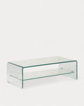 Rectangular coffee table 110x55 cm in tempered glass Endil