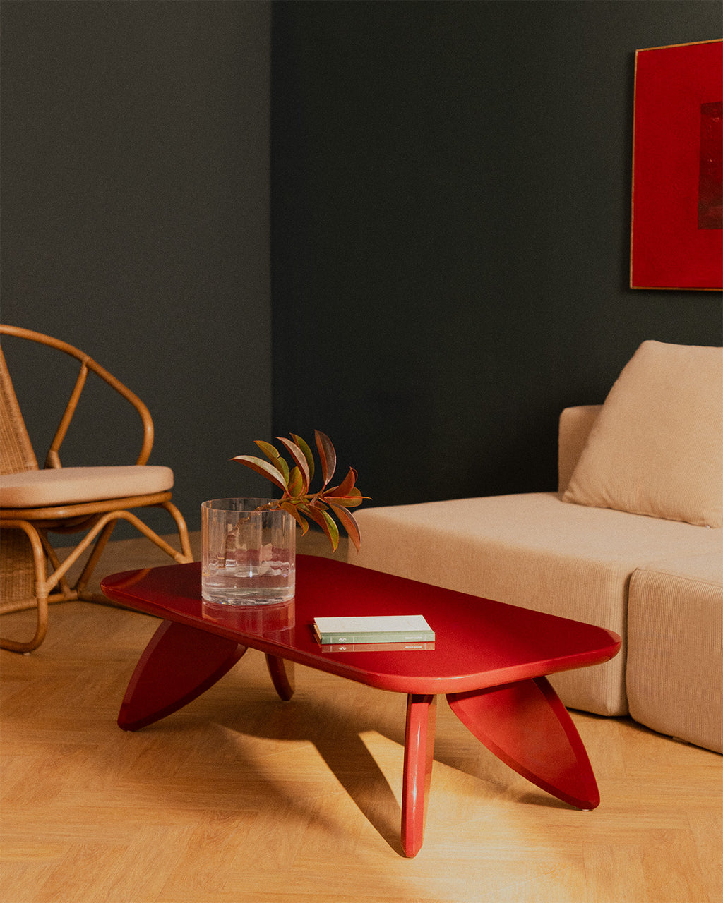 Saideah rectangular wooden coffee table 120x60 cm
