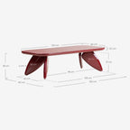 Saideah rectangular wooden coffee table 120x60 cm