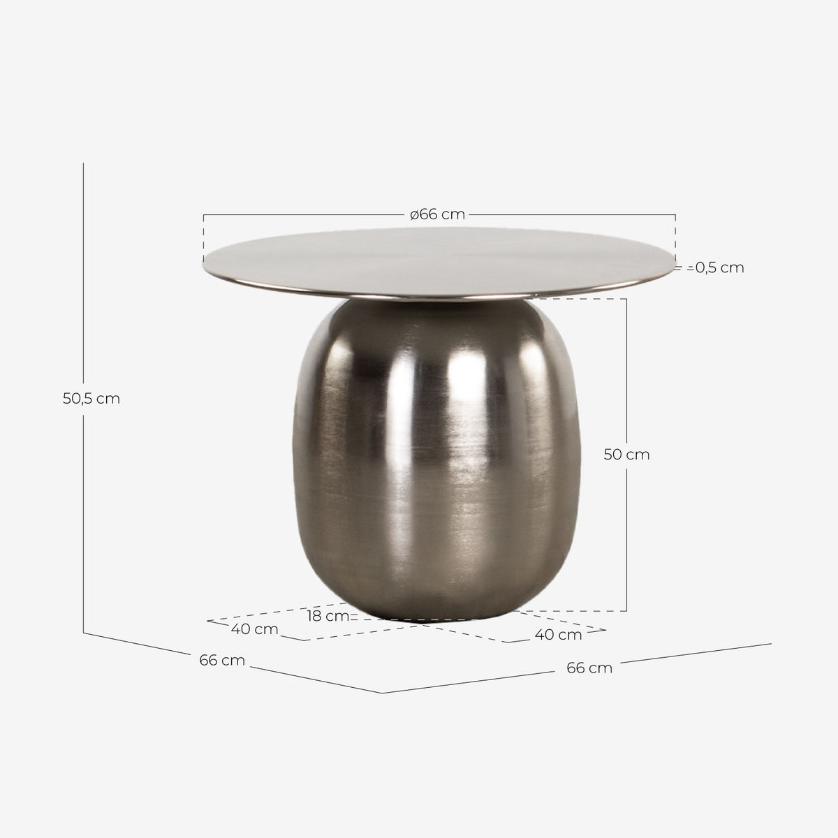 Saik round metal coffee table Ø66 cm
