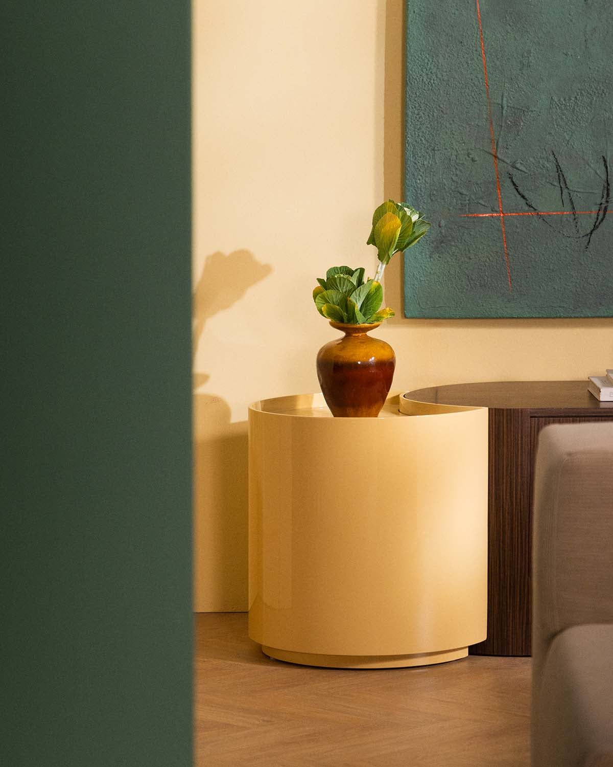 Karyna wooden side table with 2 drawers 50x42 cm