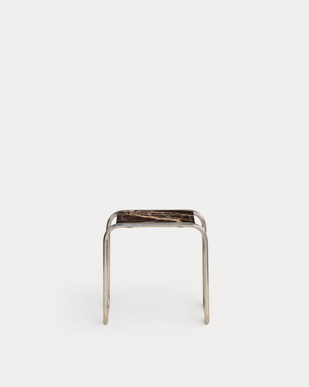 Square side table 40x40 cm in marble and metal Nansa