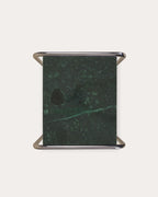 Square side table 40x40 cm in marble and metal Nansa