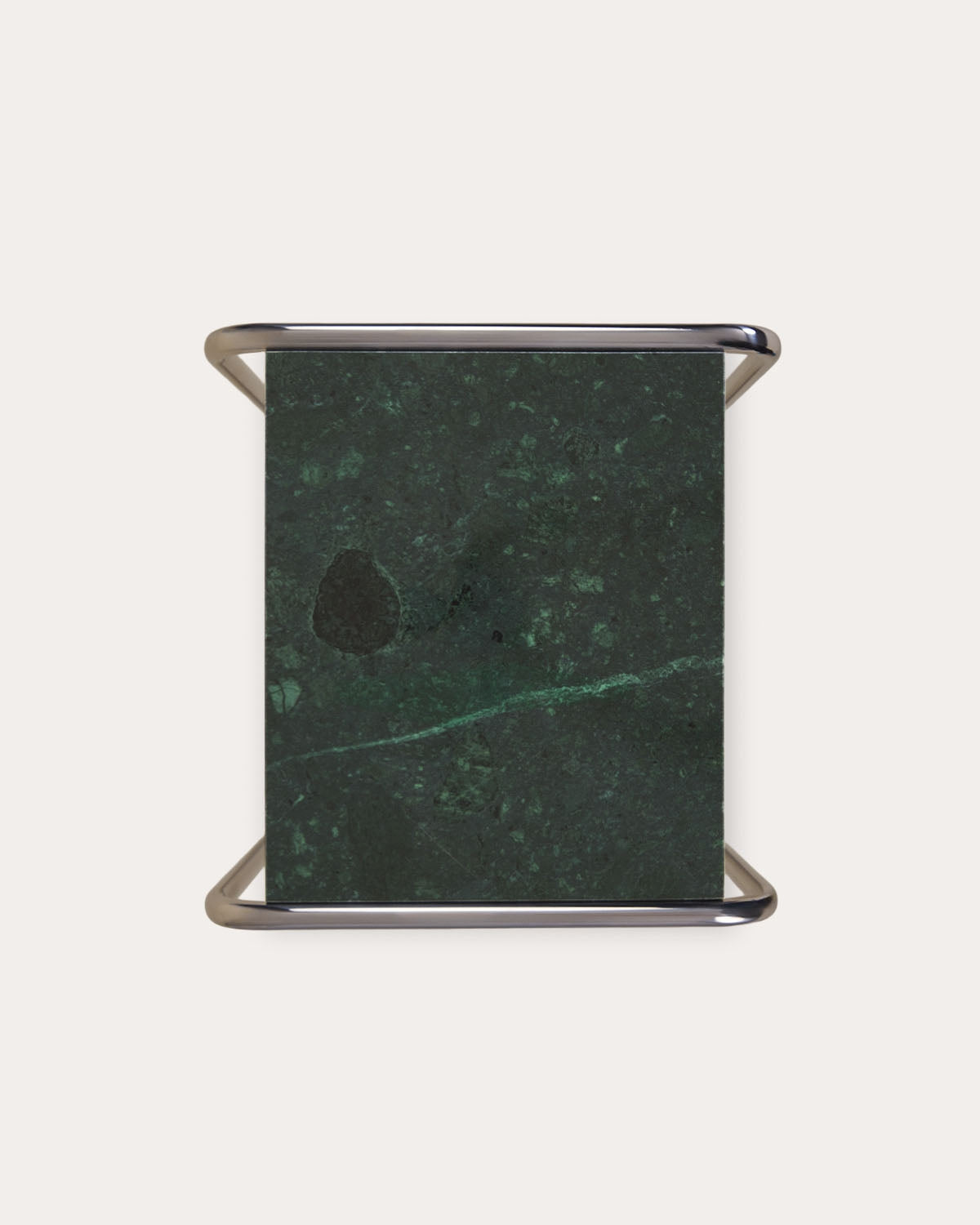 Square side table 40x40 cm in marble and metal Nansa