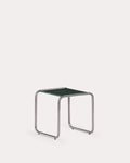 Square side table 40x40 cm in marble and metal Nansa
