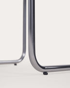 Square side table 40x40 cm in marble and metal Nansa