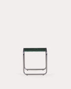 Square side table 40x40 cm in marble and metal Nansa