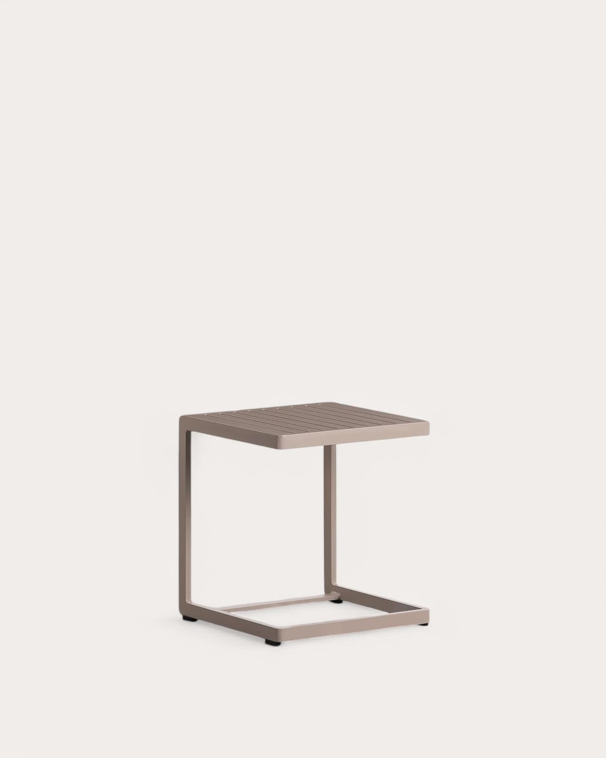 Square outdoor side table 40x40 cm in aluminum Kreta Colors