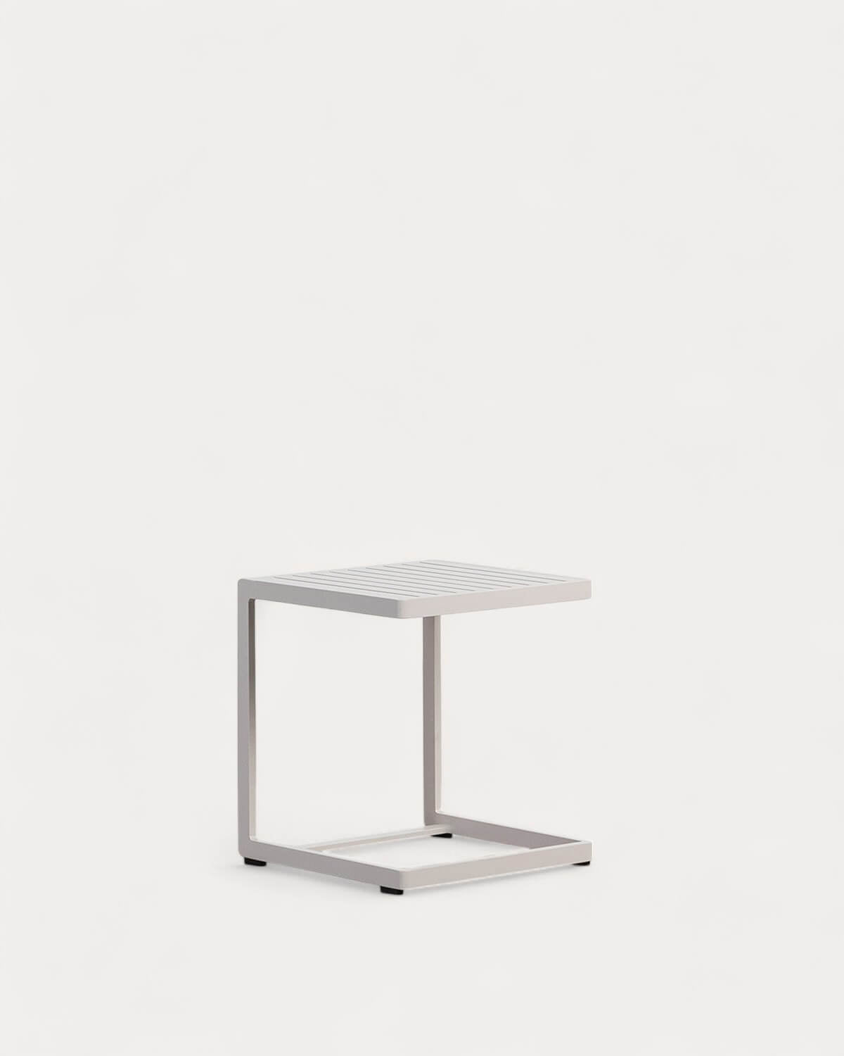 Square outdoor side table 40x40 cm in aluminum Kreta Colors