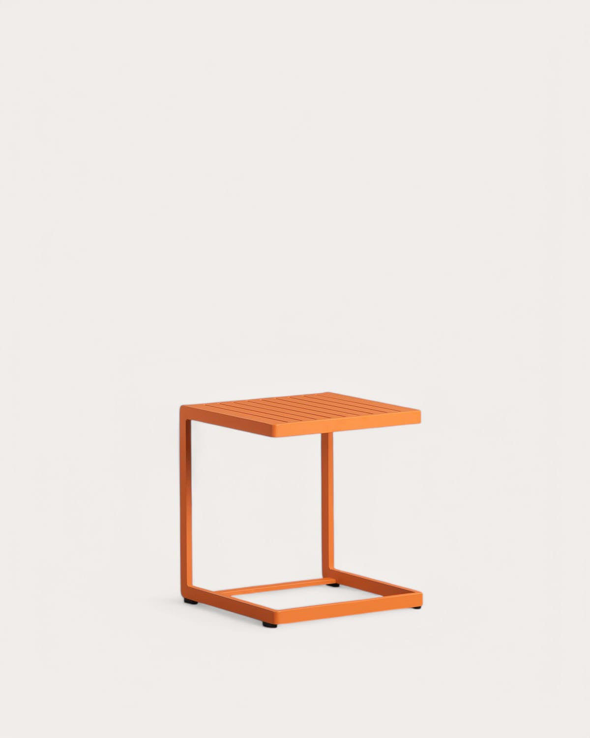 Square outdoor side table 40x40 cm in aluminum Kreta Colors