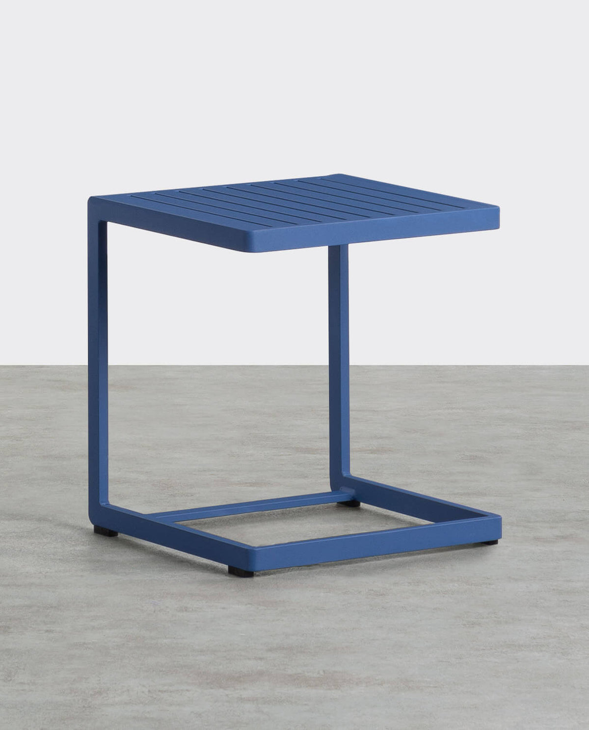 Square outdoor side table 40x40 cm in aluminum Kreta Colors