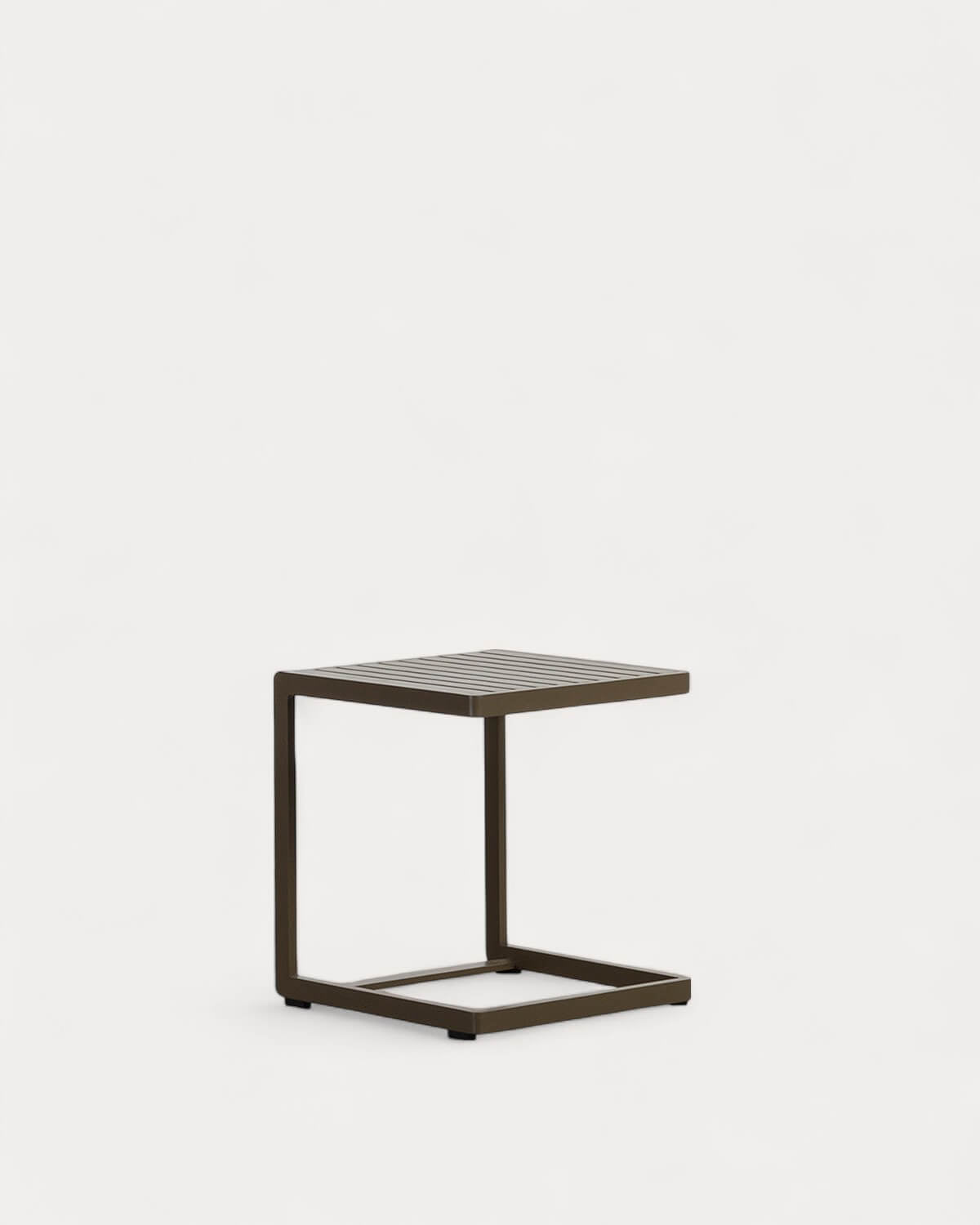 Square outdoor side table 40x40 cm in aluminum Kreta Colors
