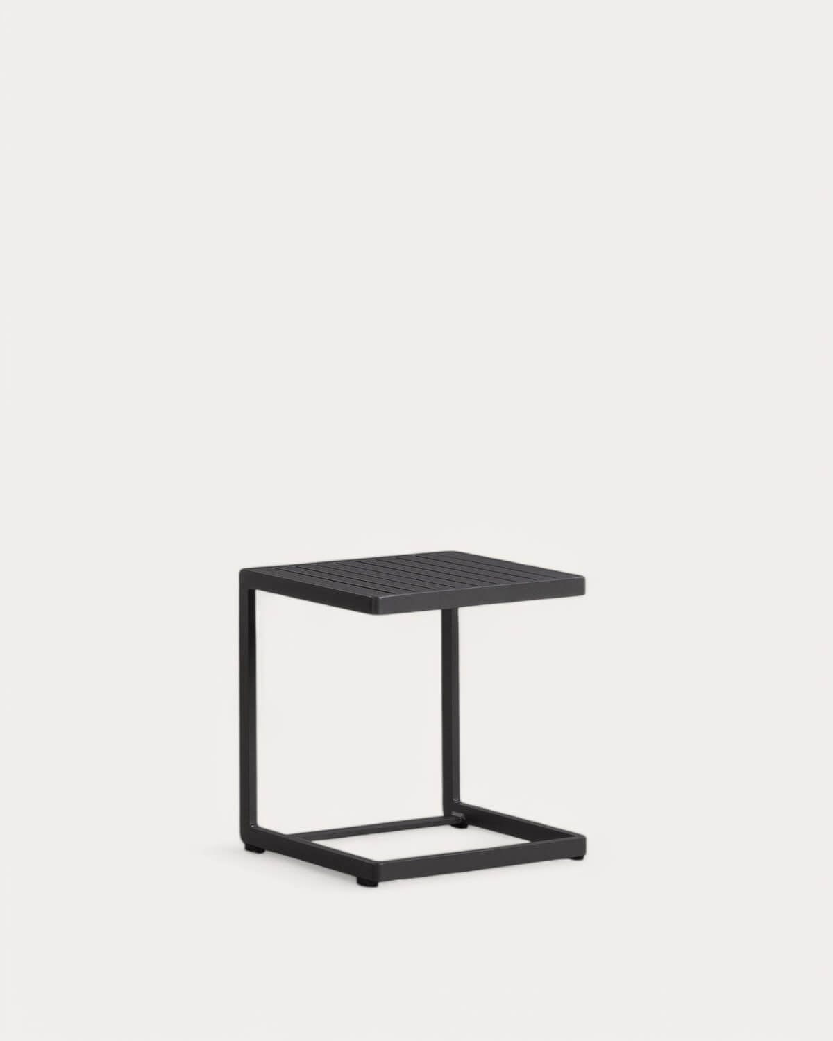 Square outdoor side table 40x40 cm in aluminum Kreta Colors