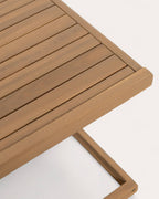 Outdoor side table 40x40 cm in acacia wood and Mirle rope