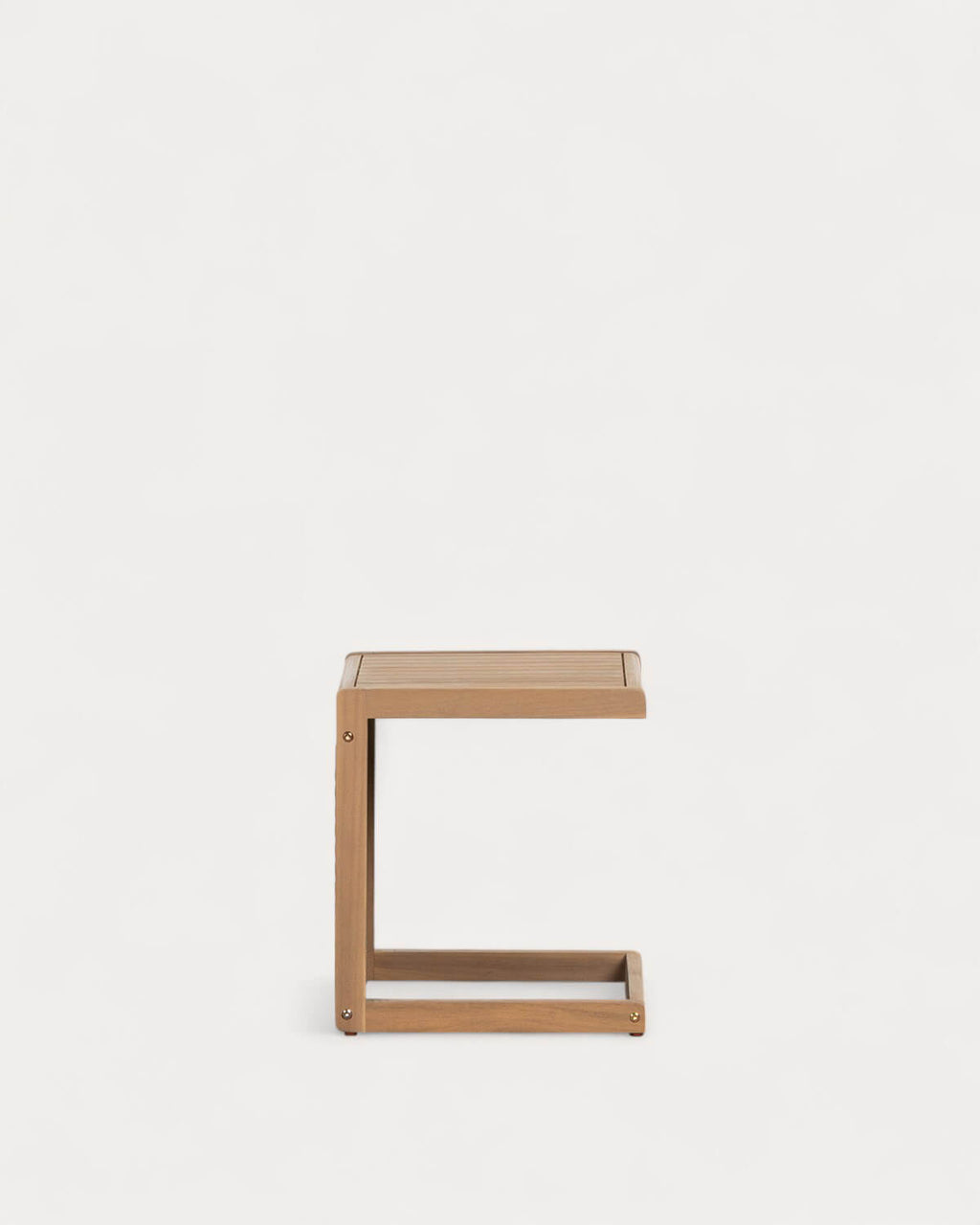 Outdoor side table 40x40 cm in acacia wood and Mirle rope