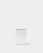 Square side table 40x40 cm in tempered glass Elem