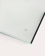 Square side table 40x40 cm in tempered glass Elem