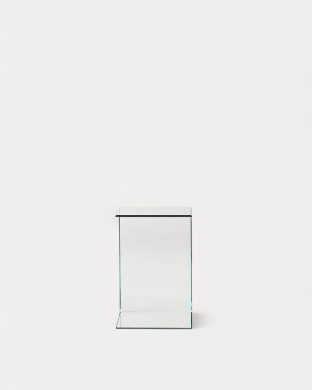 Square side table 40x40 cm in tempered glass Elem
