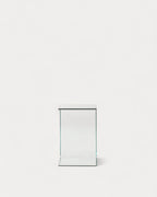 Square side table 40x40 cm in tempered glass Elem