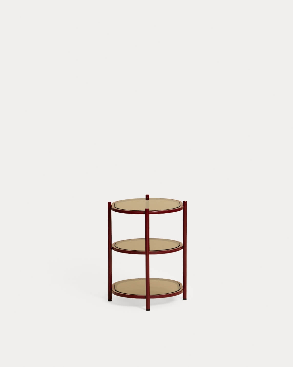 Oval side table 50x40 cm metal and tempered glass Yerry