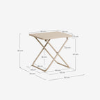 Bowye metal folding outdoor side table 50x50 cm