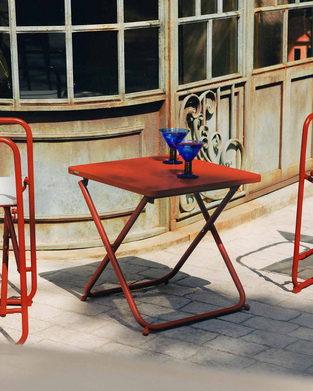 Bowye metal folding outdoor side table 50x50 cm