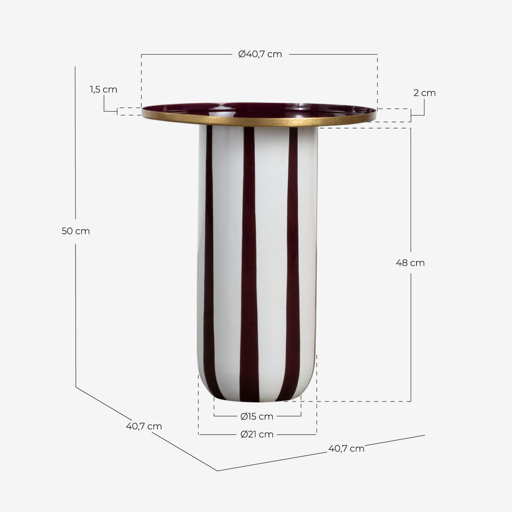 Gela round metal side table Ø40.7 cm