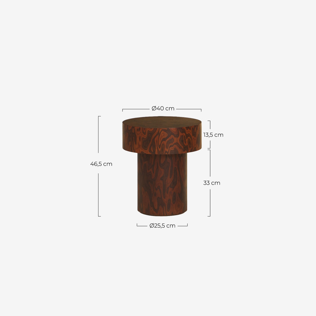 Round side table Ø40 cm in Nohr wood