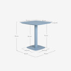 Zoilo square outdoor table 70x70 cm in metal