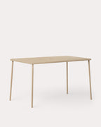 Mijail rectangular metal outdoor table 130x78 cm