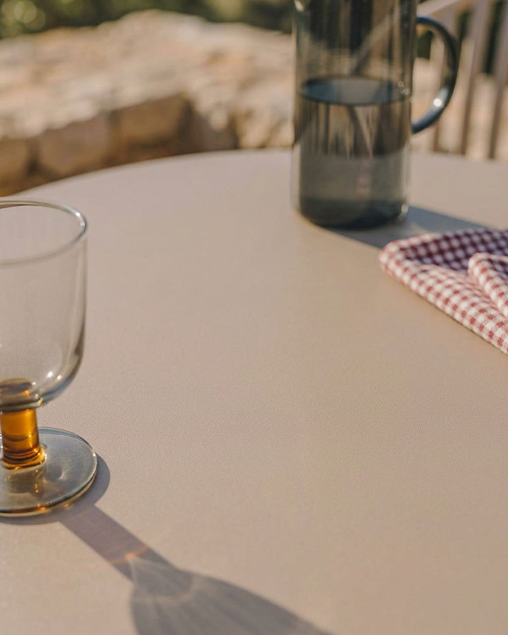 Banon round metal outdoor table Ø70 cm
