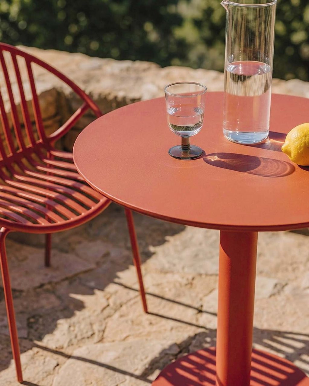 Banon round metal outdoor table Ø70 cm
