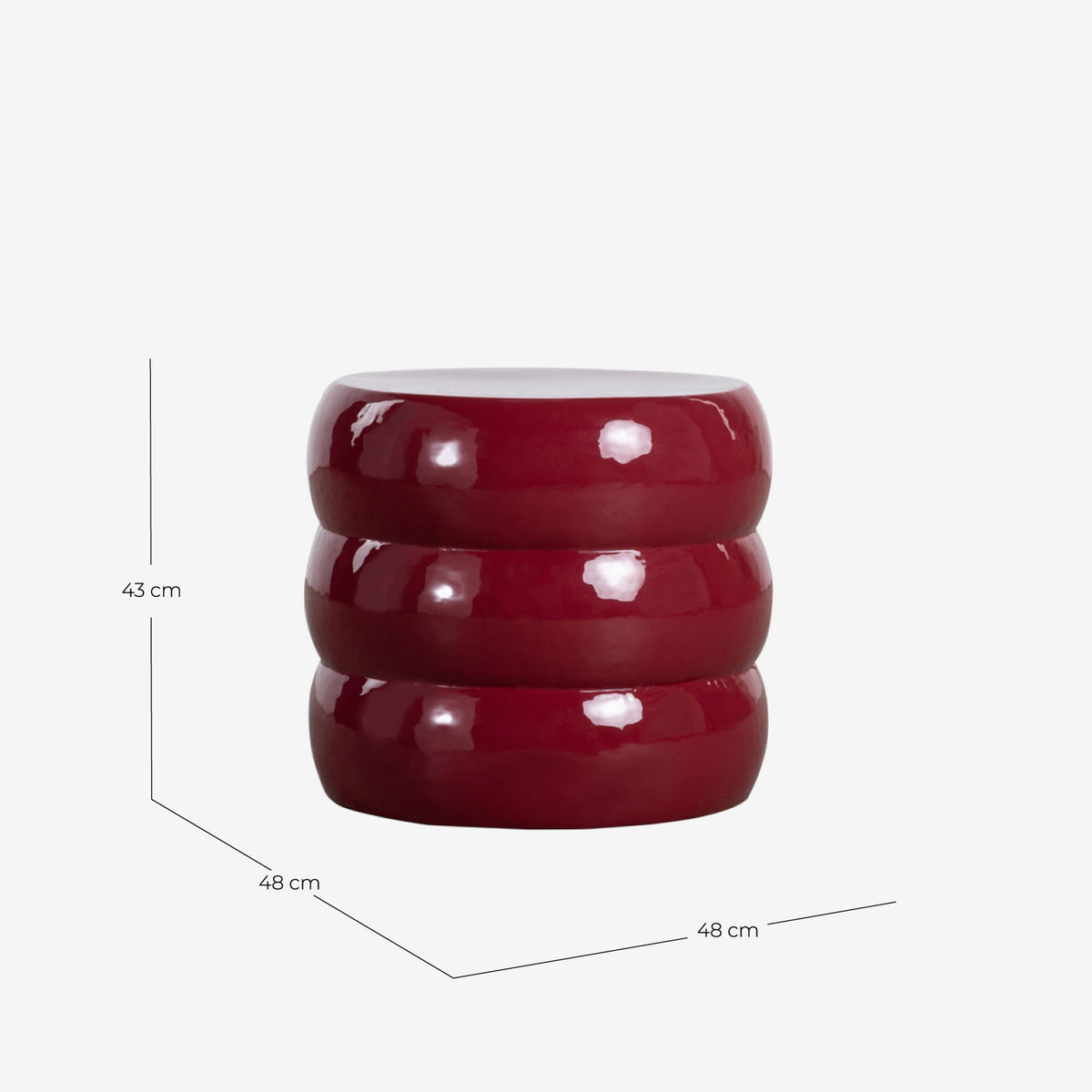 Tita round metal side table Ø48 cm