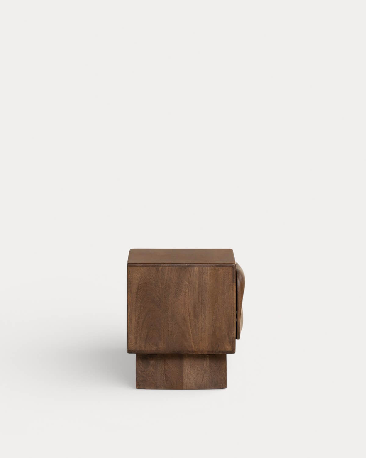 Rectangular bedside table 45x41 cm with storage in Orleans mango wood