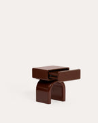 Rectangular bedside table 50x40 cm with wooden drawer Gilber