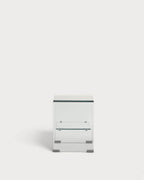Rectangular bedside table 47x36 cm in tempered glass Endil