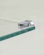 Rectangular bedside table 47x36 cm in tempered glass Endil