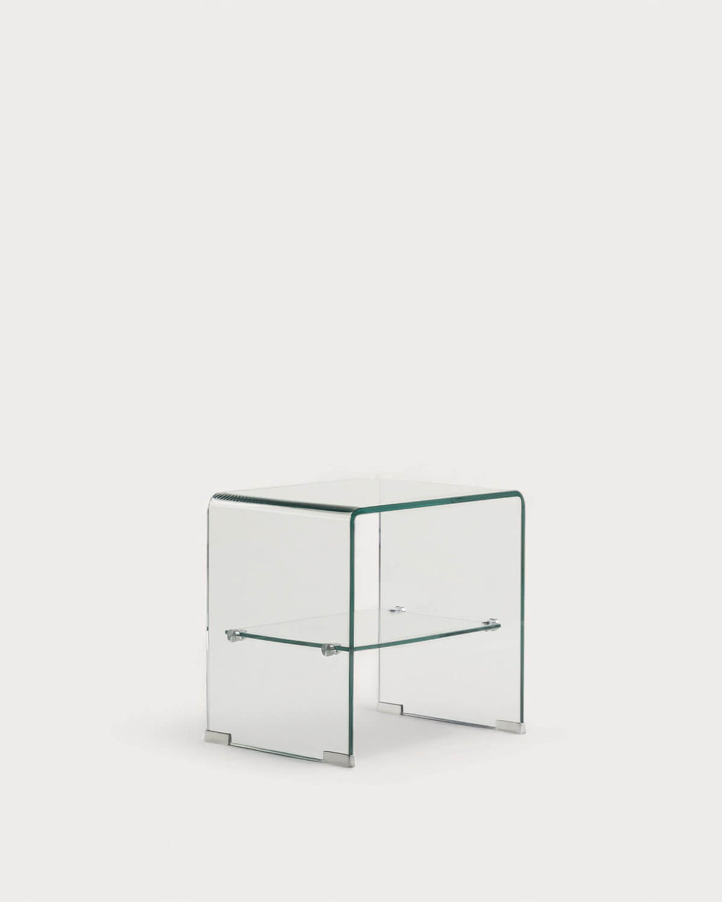 Rectangular bedside table 47x36 cm in tempered glass Endil