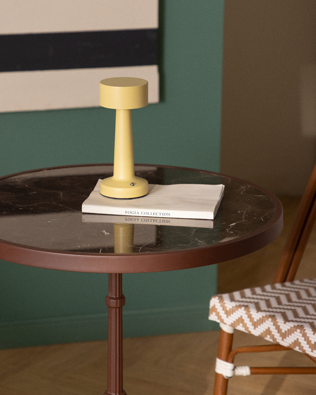 Round dining room bistro table Ø60 cm in metal Yona