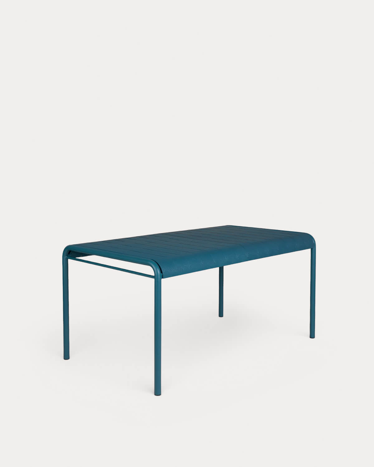 Rectangular dining room table 155x90 cm in metal and polypropylene Baztan