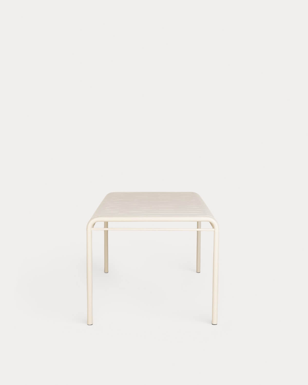 Rectangular dining room table 155x90 cm in metal and polypropylene Baztan